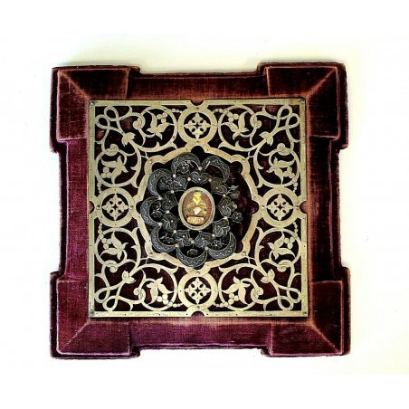 ANTICA RELIQUIA DEVOZIONALE S. Eusebio Ex Ossibus SIGILLO PAPALE CERA CORNICE