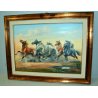 QUADRO OLIO TELA Luciano Lutring VEDUTA PAESAGGIO CAVALLO FURIA SELVAGGIA ARONA