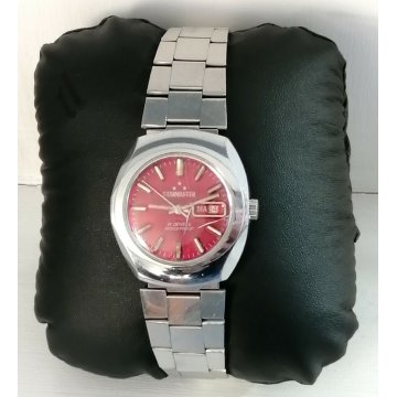 OROLOGIO polso di FORMA Starmaster VINTAGE anni 70 MECCANICO OLD RED WRISTWATCH