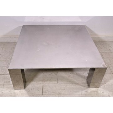 TAVOLO FUMO TEBE DESIGN SAPORITI ITALIA GIOVANNI OFFREDI 1970 TAVOLINO ACCIAIO 