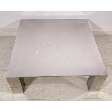 TAVOLO FUMO TEBE DESIGN SAPORITI ITALIA GIOVANNI OFFREDI 1970 TAVOLINO ACCIAIO 