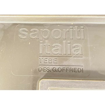 TAVOLO FUMO TEBE DESIGN SAPORITI ITALIA GIOVANNI OFFREDI 1970 TAVOLINO ACCIAIO 