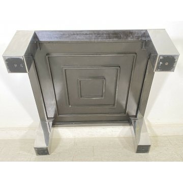 TAVOLO FUMO TEBE DESIGN SAPORITI ITALIA GIOVANNI OFFREDI 1970 TAVOLINO ACCIAIO 