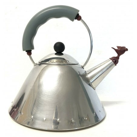 ANTICO BOLLITORE ALESSI BIRD 9093 MICHAEL GRAVES MANICO UCCELLINO DESIGN ACCIAIO