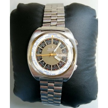 RARO OROLOGIO Bulova Accutron World Timer ANNI 70 VINTAGE OLD WATCH ORIGINALE