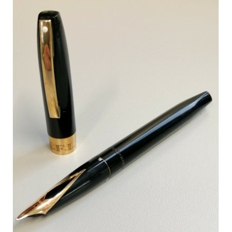 RARA penna stilografica SHEAFFER PFM anni 60 NERO ORO vintage OLD FOUNTAIN PEN