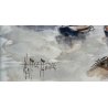 ANTICO QUADRO ACQUERELLO VEDUTA PORTO MARINA NAVI BARCHE PRIMA META' 900