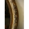 ANTICO DIPINTO OLIO OVALE NATURA MORTA FIORI PEONIE IPOMEA CORNICE ORO PRIMO'900
