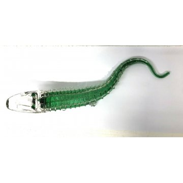 SCULTURA VETRO MURANO COCCODRILLO ANIMALE ART GLASS SOMMERSO ANNI 30 CROCODILE