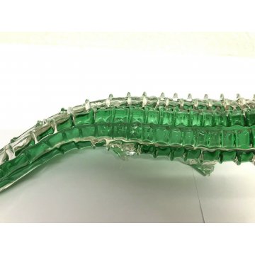 SCULTURA VETRO MURANO COCCODRILLO ANIMALE ART GLASS SOMMERSO ANNI 30 CROCODILE