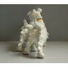ANTICA SCULTURA PORCELLANA COPPIA SCHNAUZER CANI CERAMICA VINTAGE ANNI' 30/'40