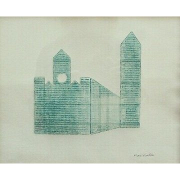 QUADRO Karl Kasten ESPRESSIONISMO ASTRATTO STAMPA COLLAGRAPH 1960/70 CALIFORNIA