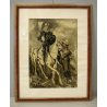 ANTICO QUADRO Edmondo Poletti GRAFFITO OLIO SU CARTA Don Chisciotte PE 52 NOVARA