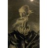 ANTICO QUADRO Edmondo Poletti GRAFFITO OLIO SU CARTA Don Chisciotte PE 52 NOVARA
