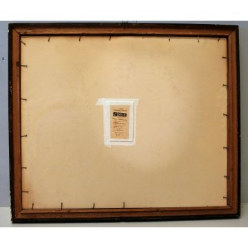 ANTICO QUADRO Edmondo Poletti GRAFFITO OLIO CARTA CHIERICHETTI CANTO PE56 NOVARA