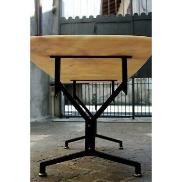 TAVOLINO DESIGN ITALIANO ANNI '50 MARMO OTTONE METALLO COFFEE TABLE mid century