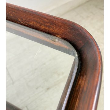 CARRELLO BAR PORTA VIVANDE ANNI 50 DESIGN CESARE LACCA MID CENTURY LEGNO VETRO 