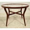 TAVOLO ROTONDO BASSO DA CENTRO VINTAGE ROUND SIDE TABLE DESIGN LEGNO MID CENTURY