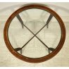 TAVOLO ROTONDO BASSO DA CENTRO VINTAGE ROUND SIDE TABLE DESIGN LEGNO MID CENTURY