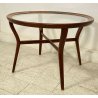 TAVOLO ROTONDO BASSO DA CENTRO VINTAGE ROUND SIDE TABLE DESIGN LEGNO MID CENTURY