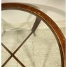 TAVOLO ROTONDO BASSO DA CENTRO VINTAGE ROUND SIDE TABLE DESIGN LEGNO MID CENTURY