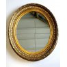 ANTICO GRANDE SPECCHIO SPECCHIERA OVALE da PARETE CORNICE DORATA FOGLIE ACANTO 