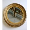 ANTICO GRANDE SPECCHIO SPECCHIERA OVALE da PARETE CORNICE DORATA FOGLIE ACANTO 