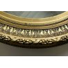 ANTICO GRANDE SPECCHIO SPECCHIERA OVALE da PARETE CORNICE DORATA FOGLIE ACANTO 