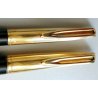 PARURE WATERMAN CF anni 70 VINTAGE penna stilografica NERO ORO OLD FOUNTAIN PEN