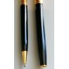 PARURE WATERMAN CF anni 70 VINTAGE penna stilografica NERO ORO OLD FOUNTAIN PEN