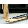 PARURE WATERMAN CF anni 70 VINTAGE penna stilografica NERO ORO OLD FOUNTAIN PEN