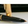 PARURE WATERMAN CF anni 70 VINTAGE penna stilografica NERO ORO OLD FOUNTAIN PEN