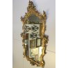 ANTICO GRANDE SPECCHIO SPECCHIERA PARETE BAROCCA CORNICE INTAGLIATA DORATA '900 