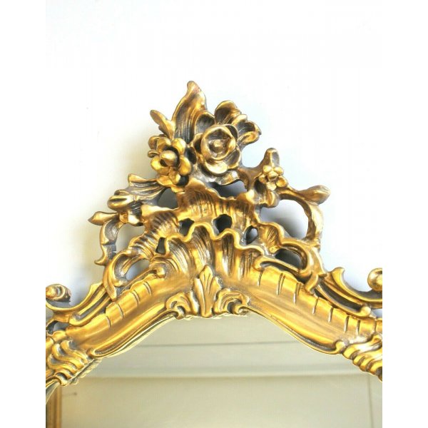 Specchio Da Bagno Vintage Oro Rosa Con Cornice Intagliata | Piccolo Arco Per Trucco E Camera Da Letto