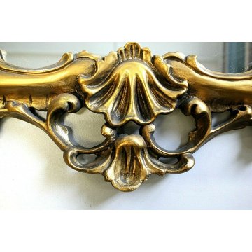 ANTICO GRANDE SPECCHIO SPECCHIERA PARETE BAROCCA CORNICE INTAGLIATA DORATA '900 