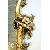 ANTICO GRANDE SPECCHIO SPECCHIERA PARETE BAROCCA CORNICE INTAGLIATA DORATA '900 