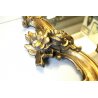 ANTICO GRANDE SPECCHIO SPECCHIERA PARETE BAROCCA CORNICE INTAGLIATA DORATA '900 