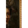 ANTICO DIPINTO OLIO TELA RITRATTO FEMMINILE GIOVANE NOBIL DONNA CON VELO 700/800