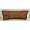 ANTICA CASSAPANCA DIPINTA VALDOSTANA 1800 LEGNO ABETE MASSELLO EPOCA PANCA BAULE