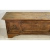 ANTICA CASSAPANCA DIPINTA VALDOSTANA 1800 LEGNO ABETE MASSELLO EPOCA PANCA BAULE