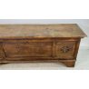 ANTICA CASSAPANCA DIPINTA VALDOSTANA 1800 LEGNO ABETE MASSELLO EPOCA PANCA BAULE