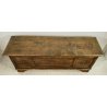 ANTICA CASSAPANCA DIPINTA VALDOSTANA 1800 LEGNO ABETE MASSELLO EPOCA PANCA BAULE