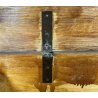 ANTICA CASSAPANCA DIPINTA VALDOSTANA 1800 LEGNO ABETE MASSELLO EPOCA PANCA BAULE