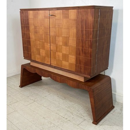 MOBILE BAR DECO VINTAGE DESIGN ATTR. ORVALDO BORSANI ANNI 30 SCACCHIERA CREDENZA