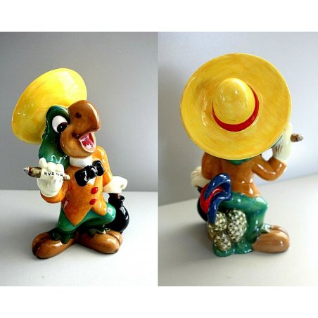 RARA SCULTURA CERAMICA ZACCAGNINI S.A. José Carioca Disney Ugo Zaccagnini '40s