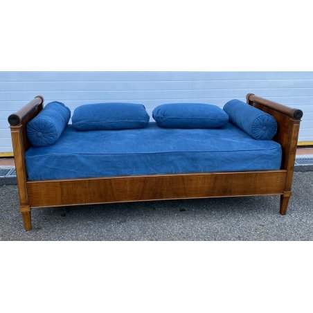 ANTICO LETTO IMPERO 1800 LEGNO NOCE DIVANO ORIGINALE ANTIQUARIATO OLD SOFA BED 