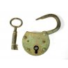 ANTICO LUCCHETTO ferro FUNZIONANTE UNA MANDATA CATENACCIO PADLOCK IRON KEY '900
