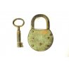 ANTICO LUCCHETTO ferro FUNZIONANTE UNA MANDATA CATENACCIO PADLOCK IRON KEY '900