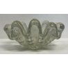 GRANDE VASO CONCHIGLIA COPPA OVALE ERCOLE BAROVIER E TOSO IRIDATO 1940 MURANO 