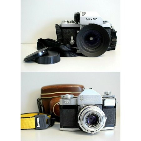 LOTTO MACCHINE FOTOGRAFICHE ANALOGICHE SLR  VINTAGE Nikon F PHOTOMIC - Contaflex